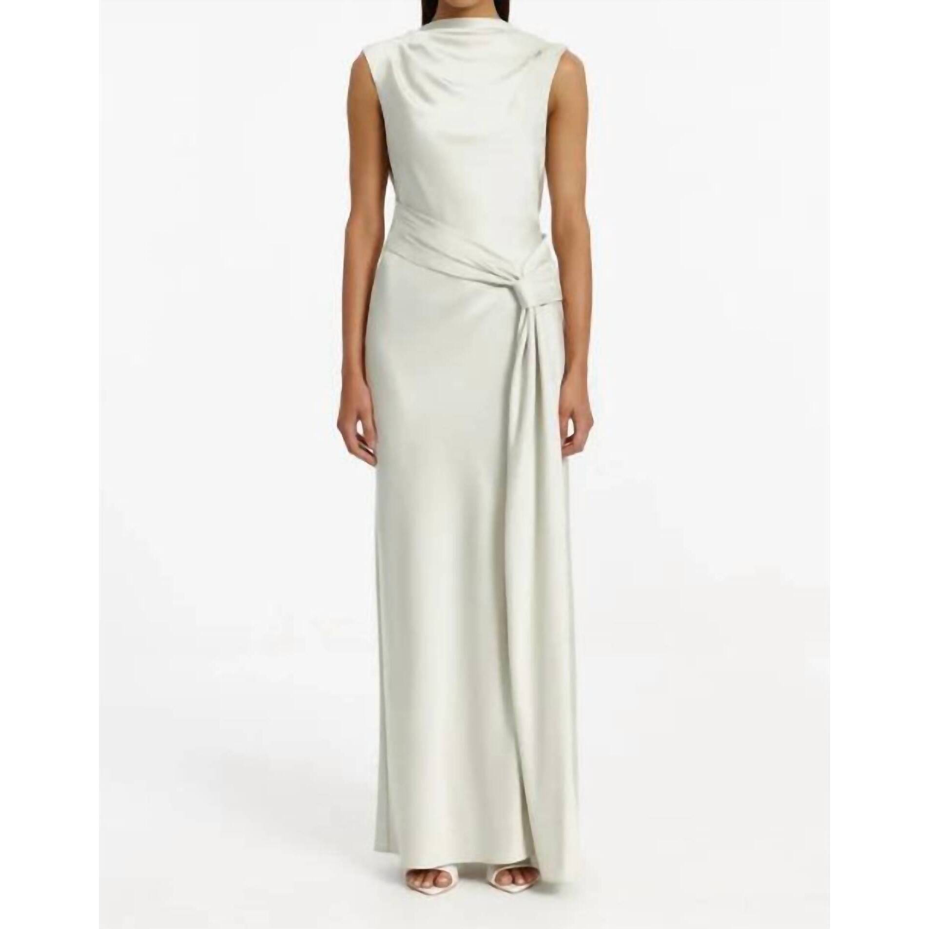 New Significant Other Luka Contemporary Sleeveless Gown In Oyster